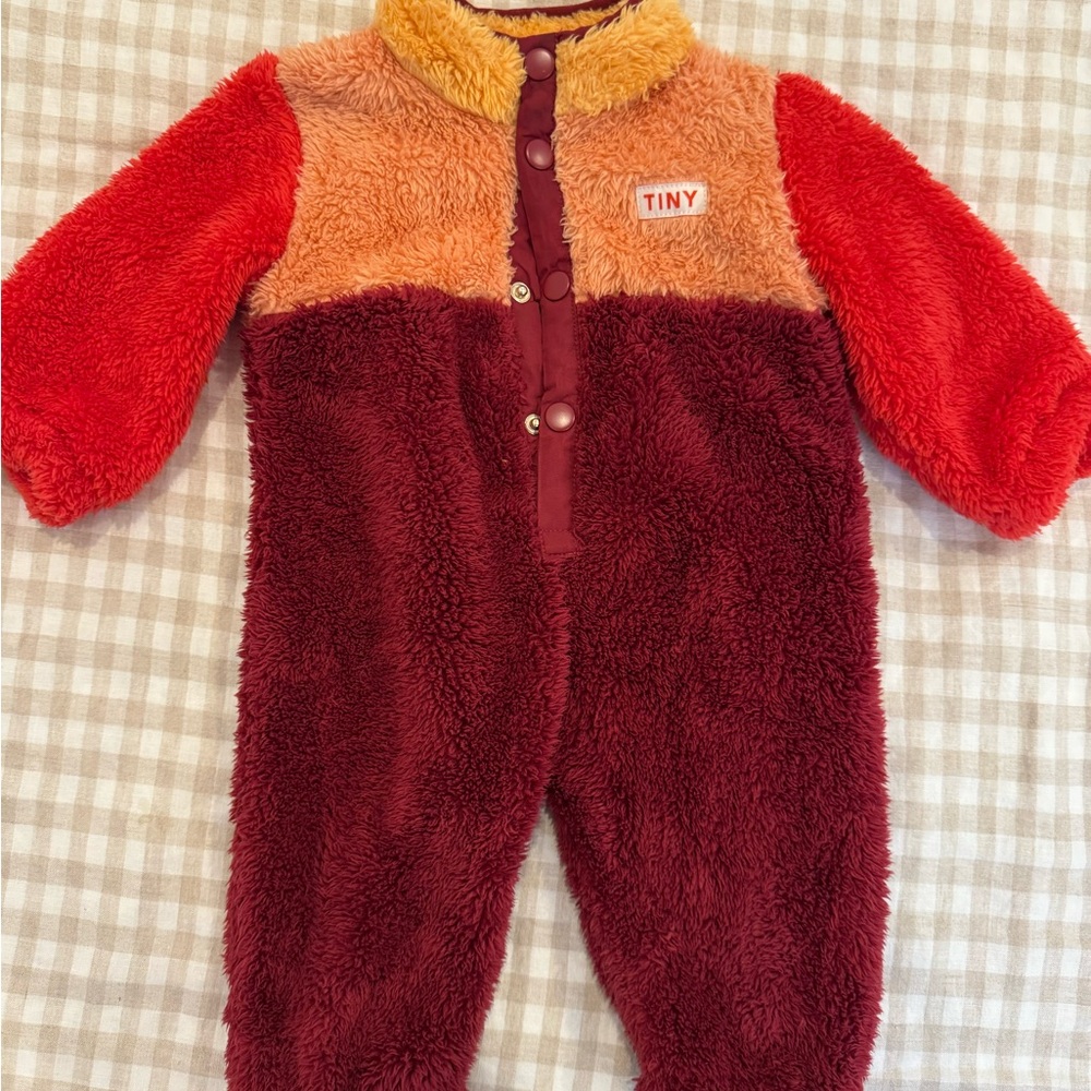 Tiny Cottons Kids ColorBlock Fleece One Piece